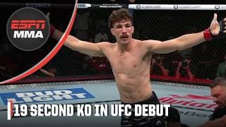 Quillan Salkilld knocks out Anshul Jubli in 19 seconds in UFC debut at #UFC312 | ESPN MMA