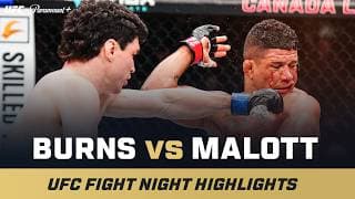 ROUND 3 TKO 🚨 | Gilbert Burns vs. Mike Malott | UFC Fight Night Mini Fight Highlights