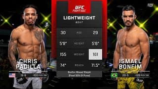Chris Padilla vs Ismael Bonfim Fight Highlights 