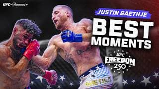 Justin Gaethje's Best Moments vs Ilia Topuria | UFC Freedom 250 Highlights