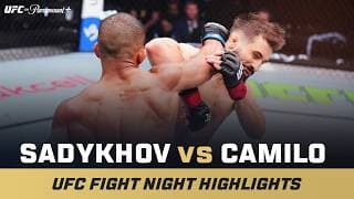 1ST ROUND TKO 😳 | Nazim Sadykhov vs Matheus Camilo | UFC Fight Night Mini Fight Highlights