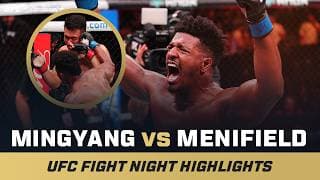 TEEING OFF 😱 | Zhang Mingyang vs. Alonzo Menifield | UFC Fight Night Mini Fight Highlights