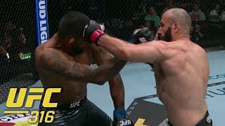 Azamat Murzakanov beats Brendson Ribeiro via TKO in 1st round at UFC 316 | ESPN MMA