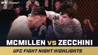 ROUND 1 TKO 🚨 | Tommy McMillen vs. Manolo Zecchini | UFC Fight Night Mini Fight Highlights