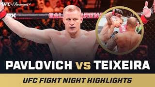 ROUND 1 KO 😳 | Sergei Pavlovich vs. Tallison Teixeira | UFC Fight Night Mini Fight Highlights