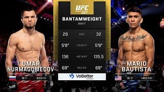 Умар Нурмагомедов vs Марио Баутиста | Полный бой